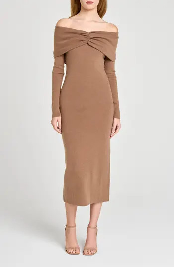WAYF Alice Off the Shoulder Long Sleeve Knit Dress | Nordstrom | Nordstrom