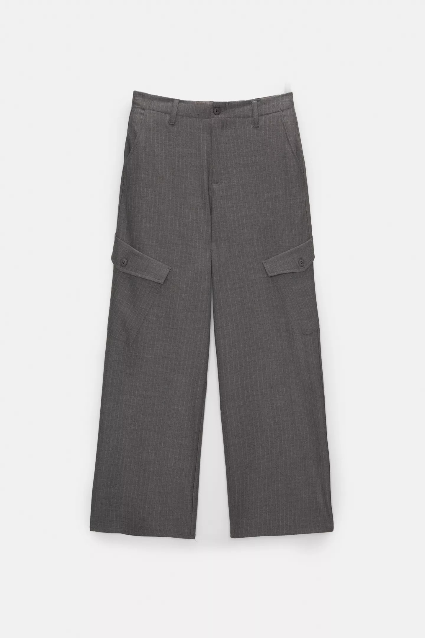 Smart pinstripe cargo trousers | PULL and BEAR UK