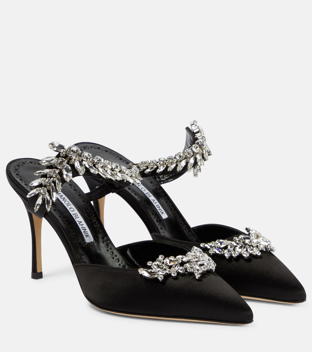 Lurum 90 embellished satin mules | Mytheresa (US/CA)