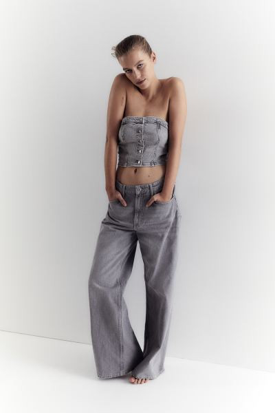 Baggy Regular Jeans - Grey - Ladies | H&M GB | H&M (UK, MY, IN, SG, PH, TW, HK)