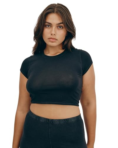 Organic Basics Women's Core Cotton Short Sleeve Baby Tee | Amazon (US)