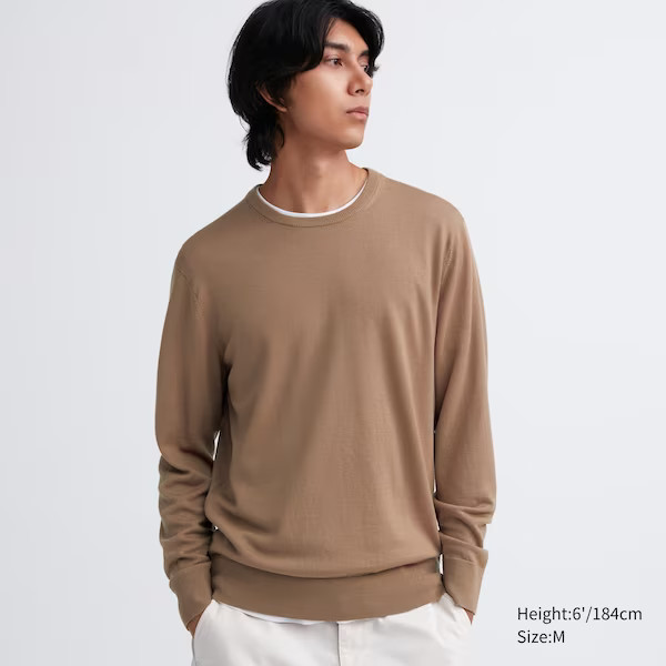 Extra Fine Merino Crew Neck Long-Sleeve Sweater | UNIQLO (US)