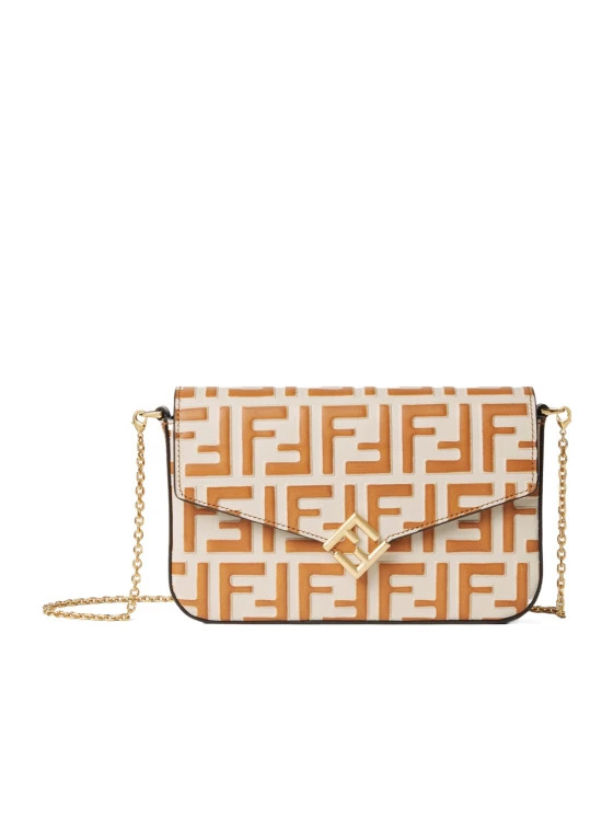 Camelia and light brown leather wallet | Senser US