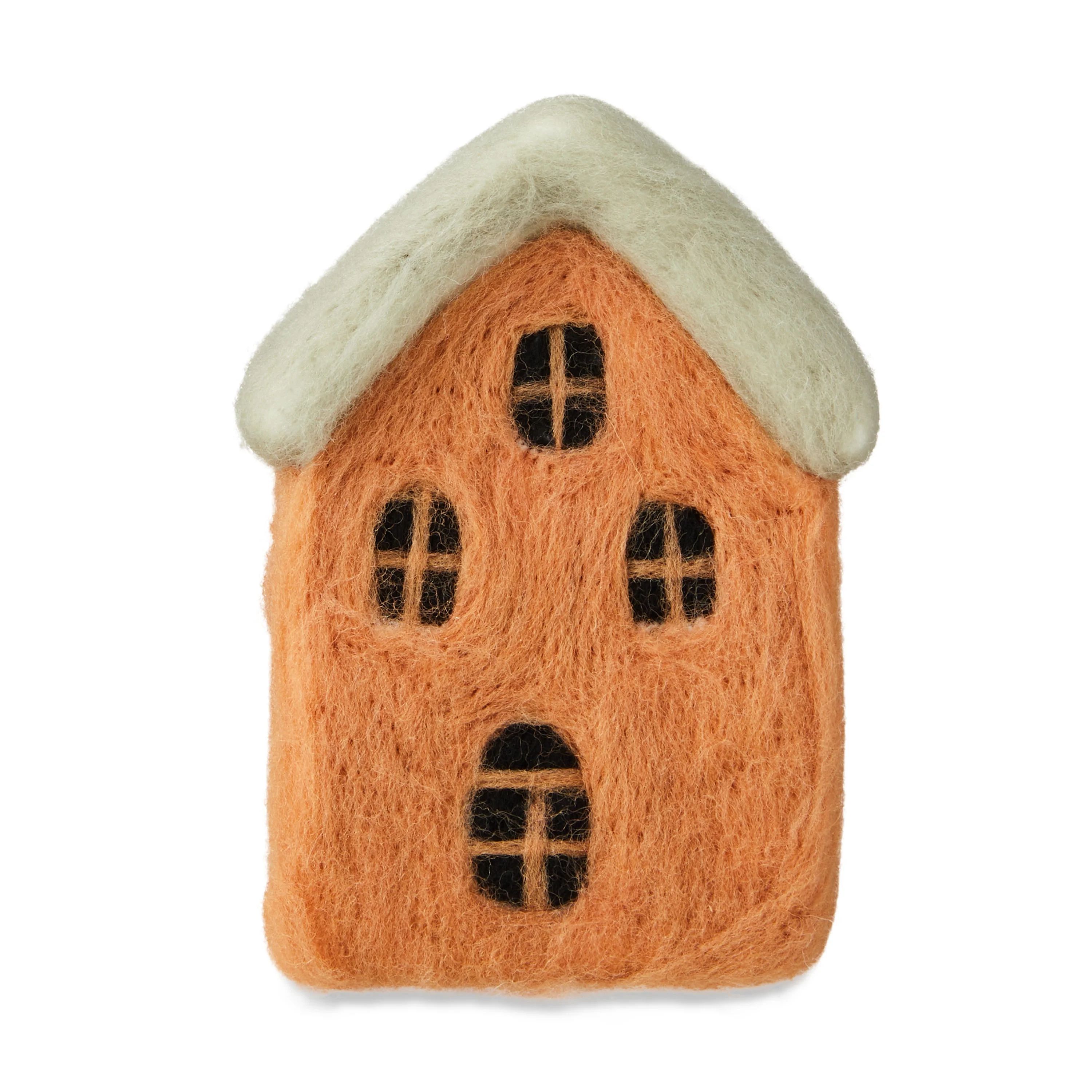 Orange Harvest Fabric House Tabletop Decoration, 5 inch, by Way To Celebrate - Walmart.com | Walmart (US)