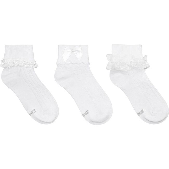 Classic Cuffed Socks, White | Maisonette
