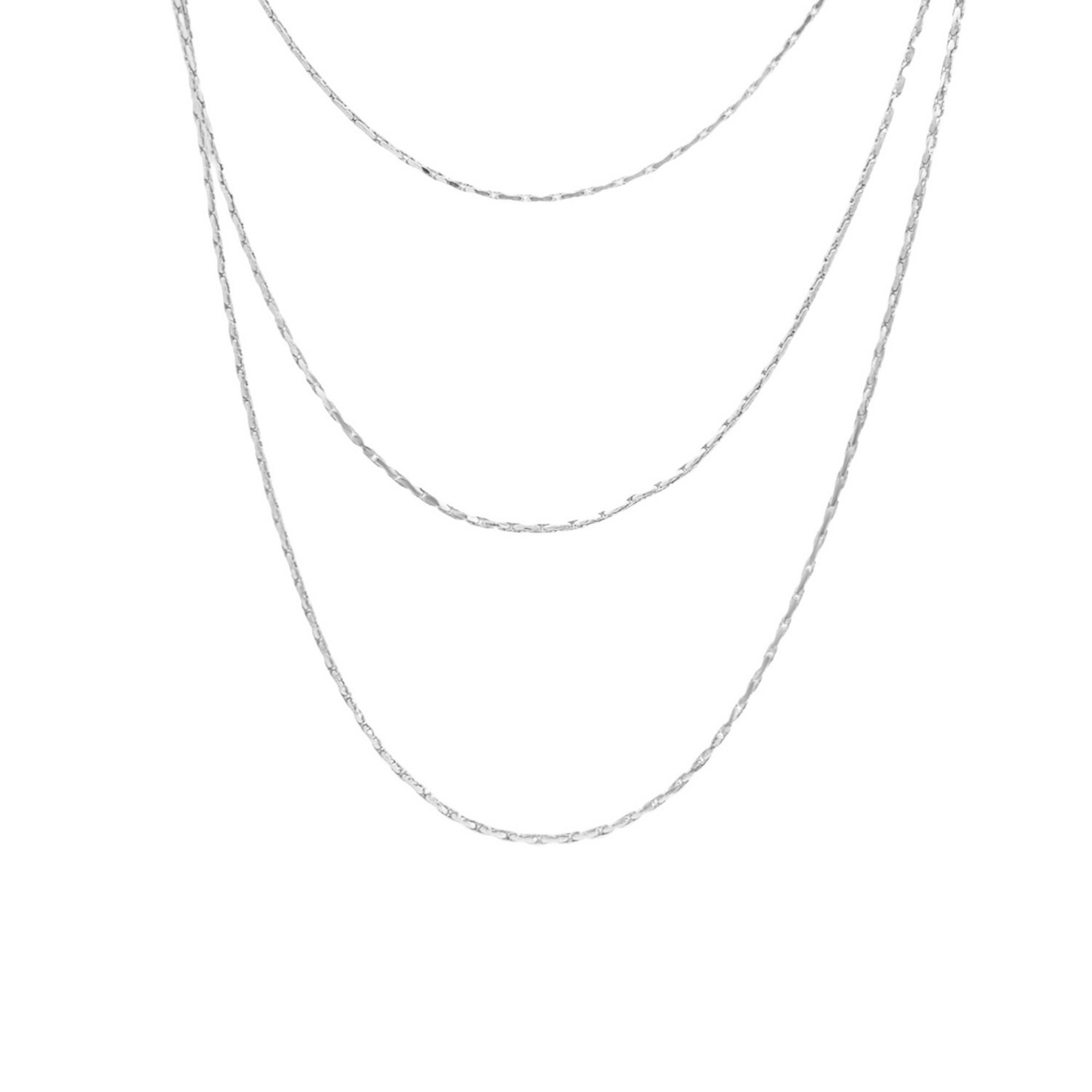 PRIMROSE Cubic Zirconia Triple Diamond Cut Snake Chain Necklace | Kohl's