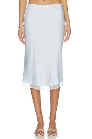 Rue Sophie Alva Lace Hem Skirt in Plein Air from Revolve.com | Revolve Clothing (Global)