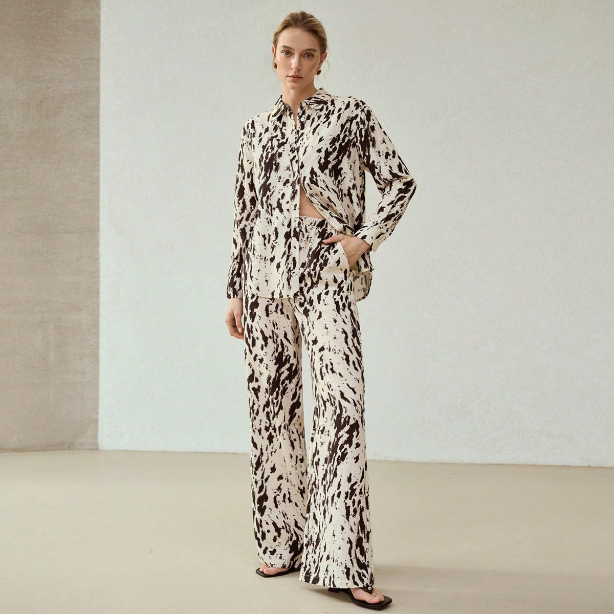 MOTF PREMIUM LINEN BLEND ALL OVER PRINTED SHIRT | SHEIN