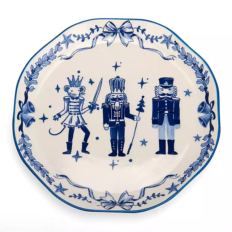 New! Blue Nutcracker Salad Plate | Kirklands