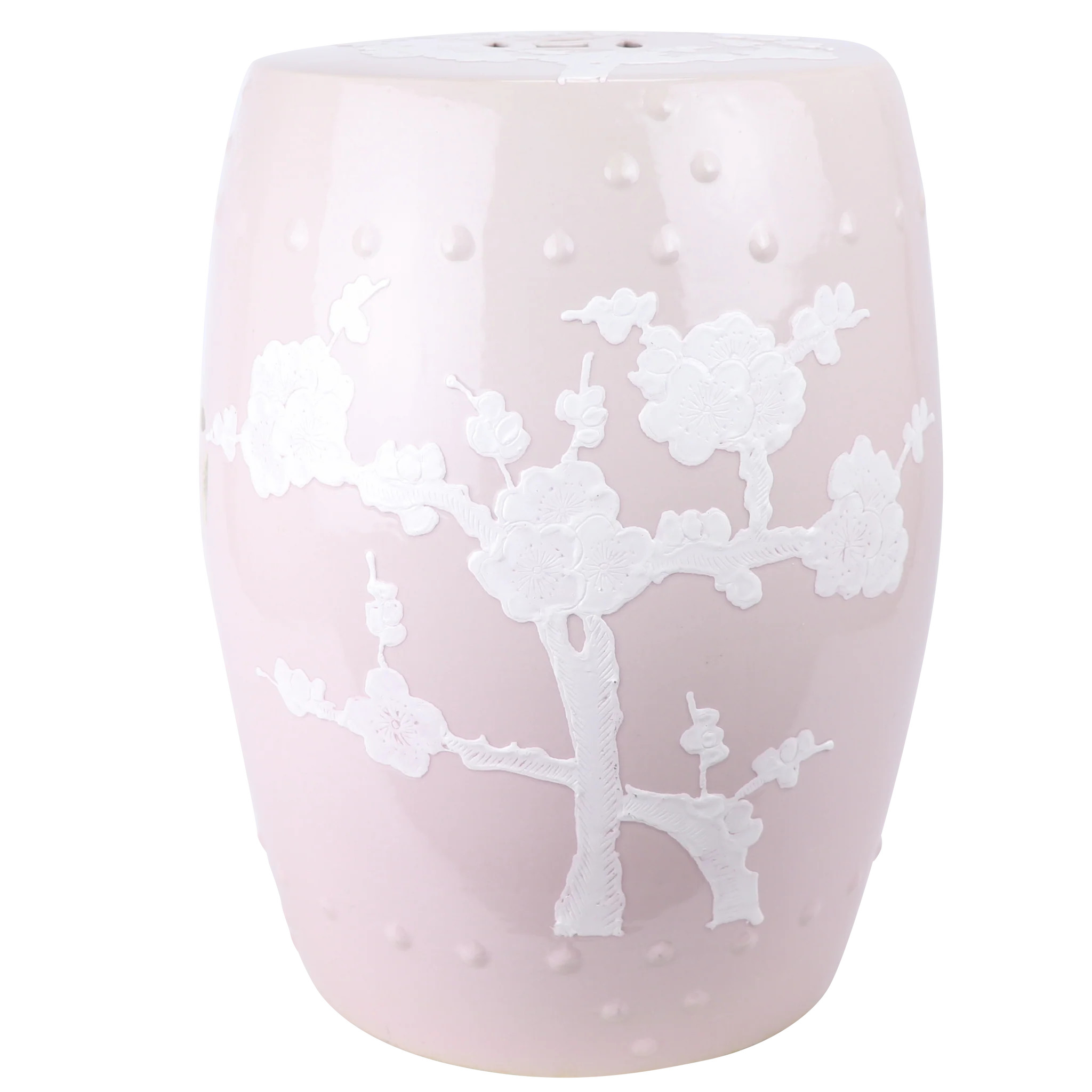 PASTEL PINK CHERRY BLOSSOM GARDEN SEAT | The Enchanted Home