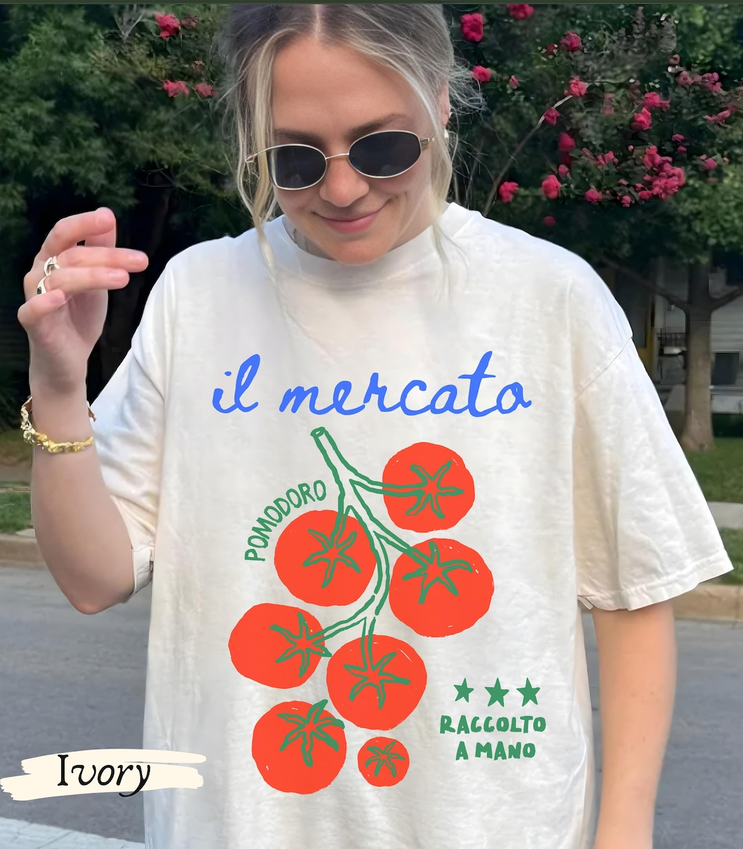 Il Mercato Tomato Shirt, Italian Market Tee, Pomodoro Graphic T-shirt, Retro Veggie Shirt, Medite... | Etsy (Global)