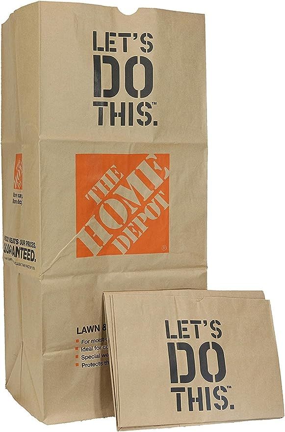 The Home Depot 49022-25PK Heavy Duty Brown Paper Lawn and Refuse Bags for Home and Garden, 30 gal... | Amazon (US)