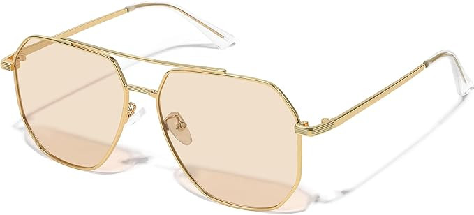 MEETSUN Retro Oversized Aviator Sunglasses for Women Men Polarized Large Vintage Classic Square M... | Amazon (US)