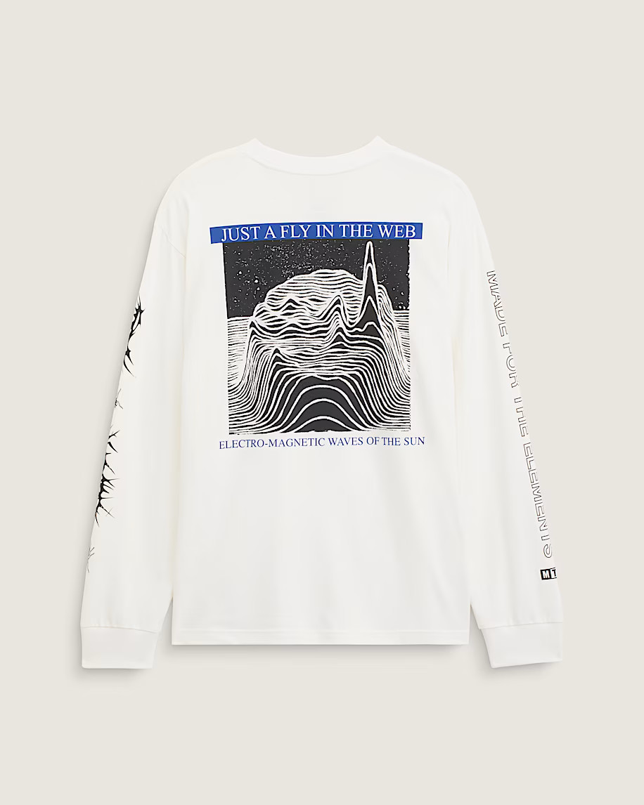 Electro Waves Long Sleeve T-Shirt in Cream White| Vans US | Vans (US)