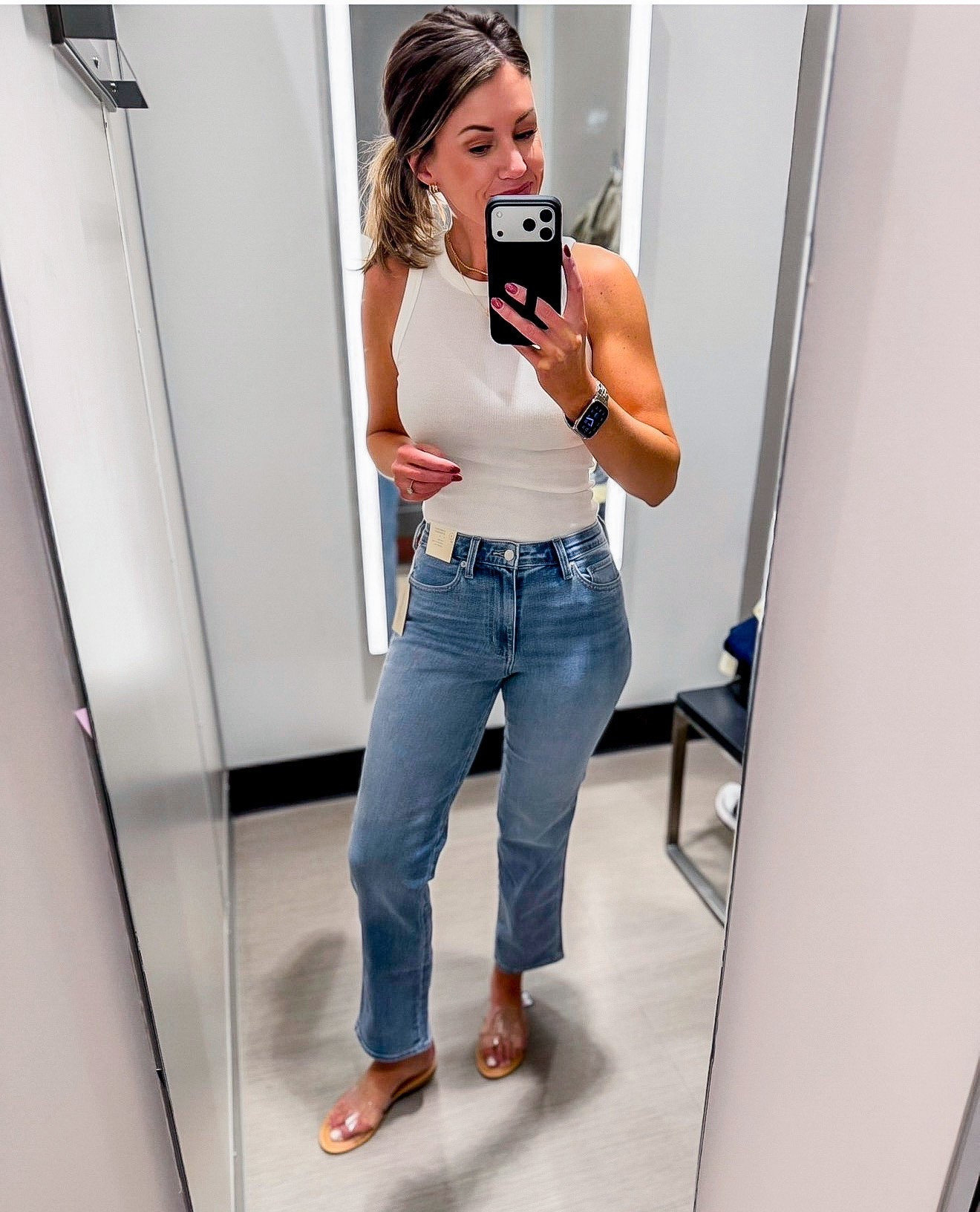 Target jeans that fit like a glove. Classic straight leg style.

#LTKSeasonal #LTKmomlife #LTKootd