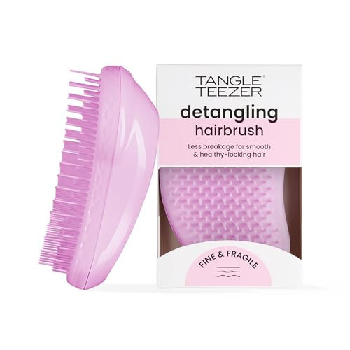 Tangle Teezer - Escova de cabelo desemabaraçadora The Original Fine & Fragile para texturas finas e frageis, Cor: Rosa claro | Amazon (BR)