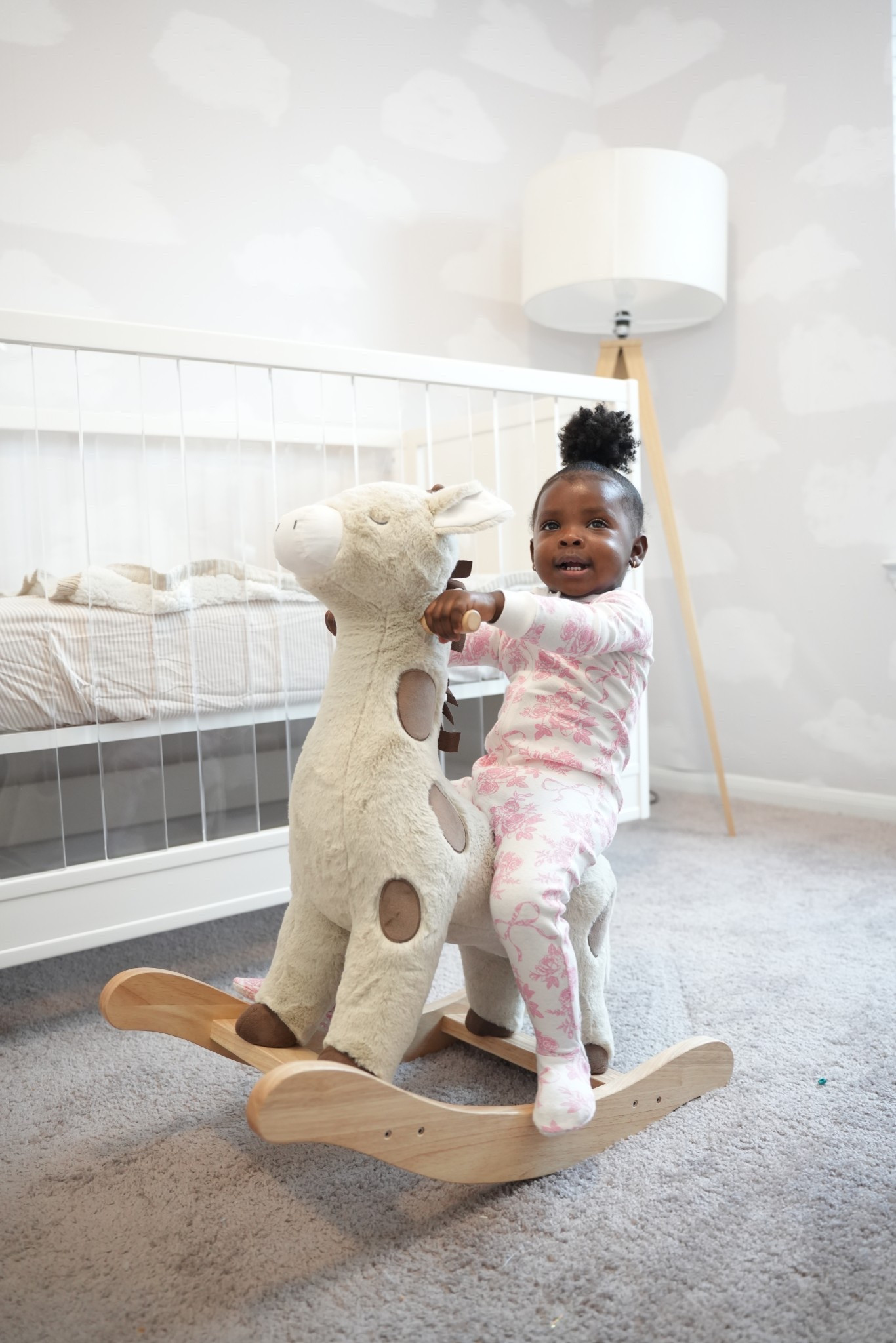 This Pottery Barn rocker was hands down one of our best nursery buys. Keeps her entertained and cute.

#LTKKids #LTKHome #LTKBaby
