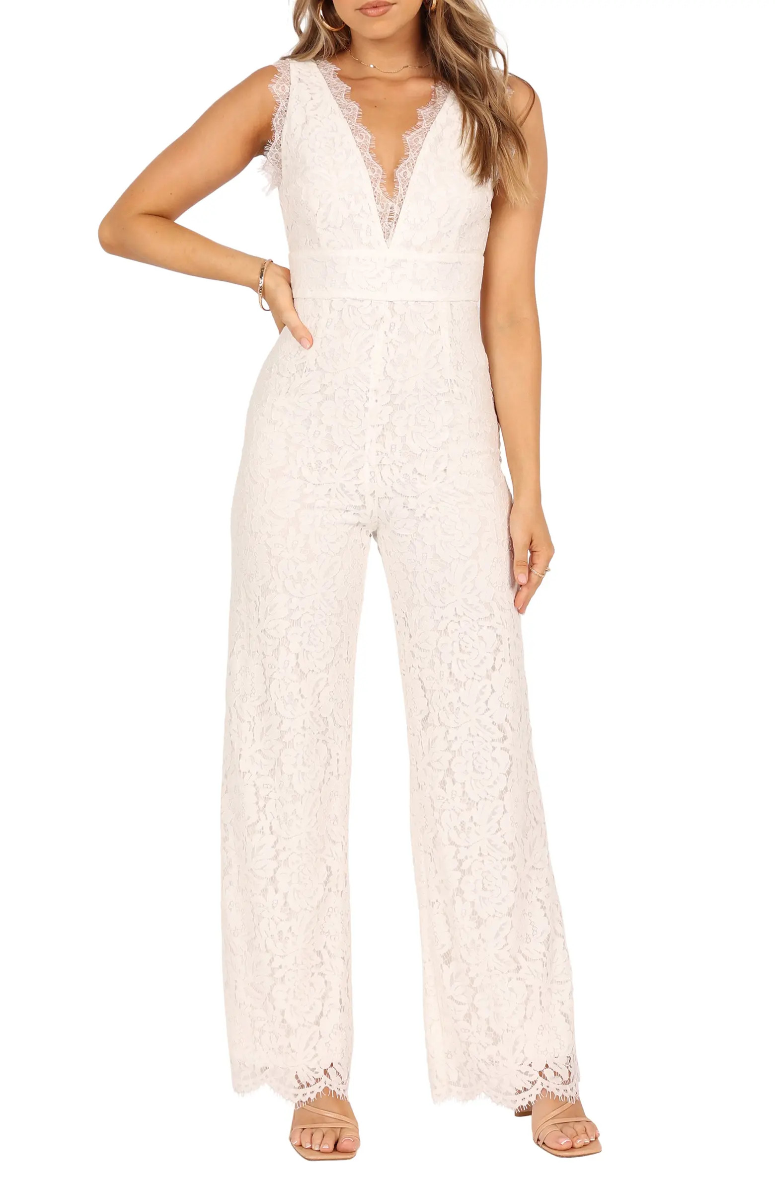 Petal & Pup Eloise Cotton Blend Lace Jumpsuit | Nordstrom | Nordstrom