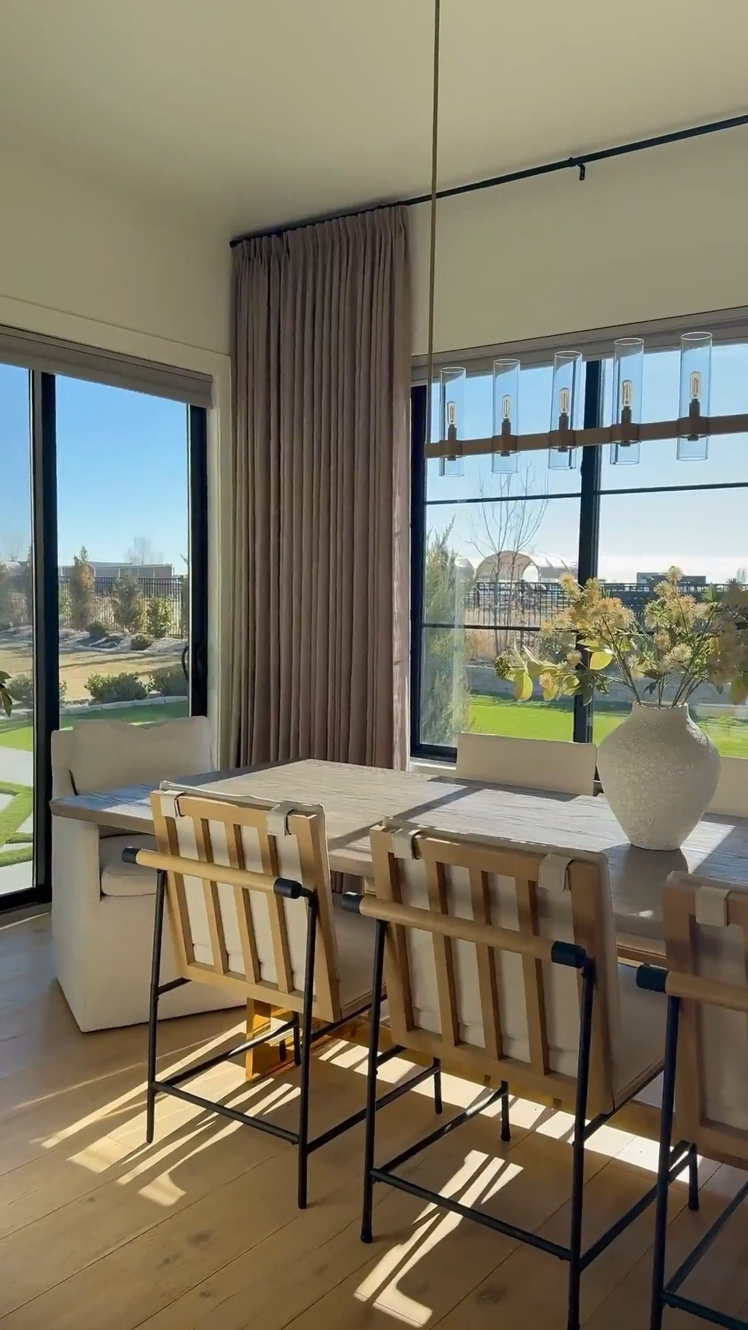 I chose these custom drapes because they add softness and structure without overwhelming the room. I like how they frame the space and make the dining area feel more finished day to day.

I paired them with Studio McGee style chairs, a classic dining table, and a linear chandelier to keep everything balanced and practical. Each piece works well for everyday use while still feeling intentional. Linked here for reference. 

 

#LTKU #LTKHome