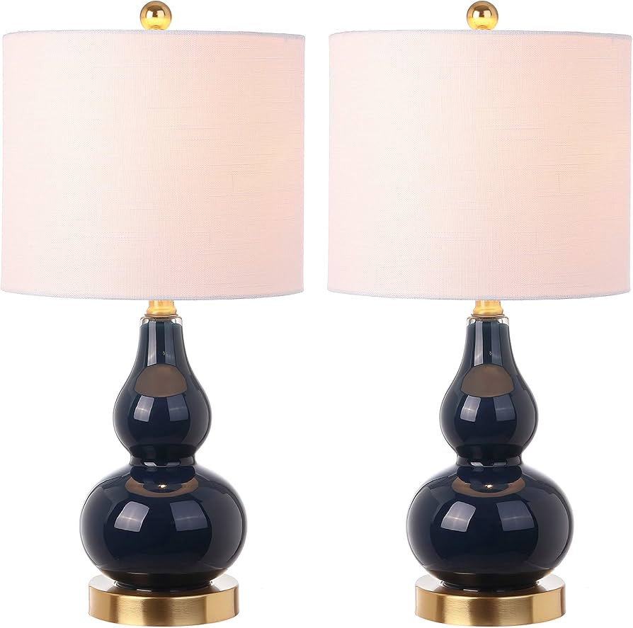 JONATHAN Y JYL1028F-SET2 Anya 20.5" Mini Glass Lamp(Set of 2) Transitional,Glam,Midcentury for Be... | Amazon (US)