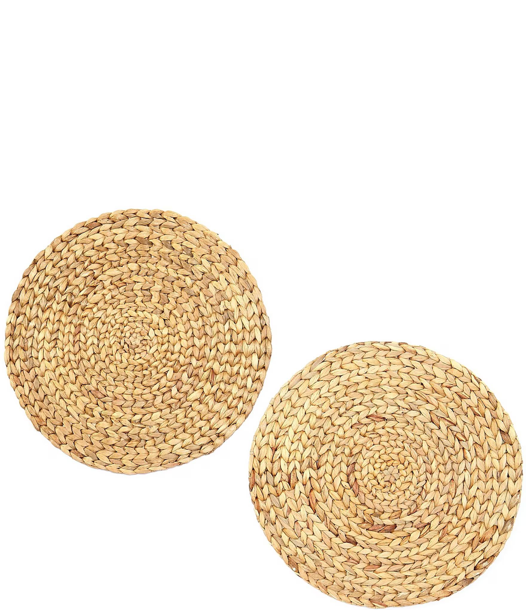 Round Woven Water Hyacinth Placemats, Set of 2 | Dillard's