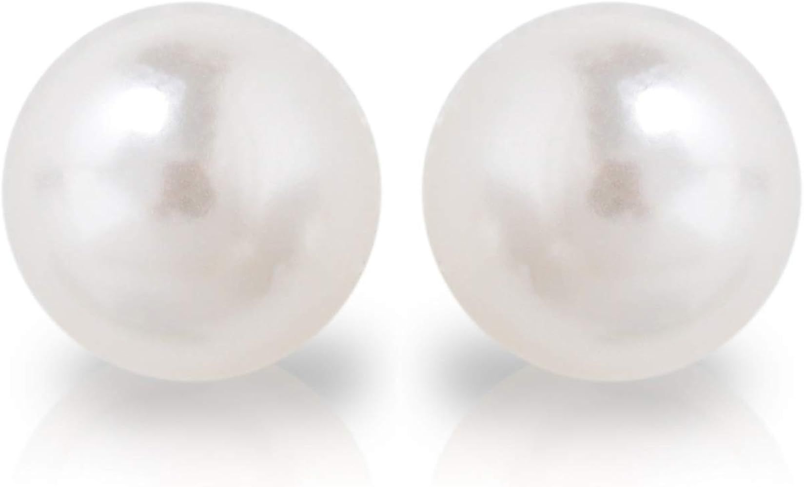 Humble Chic Big Simulated Pearl Earrings for Women - Oversized Classic Faux Round Large Ear Studs... | Amazon (US)