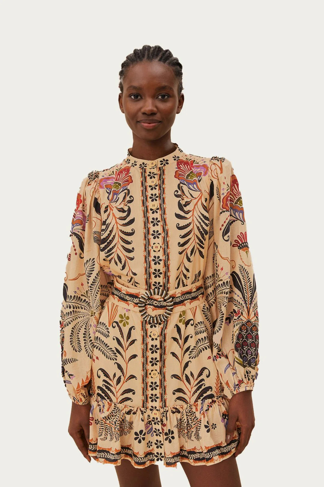 Classic Nature Sand Mini Dress | FarmRio (US)