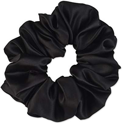 Scunci by Conair The Original Scrunchie Jumbo Size in Washable Black Nylon Silk-Like Fabric, Perf... | Amazon (US)