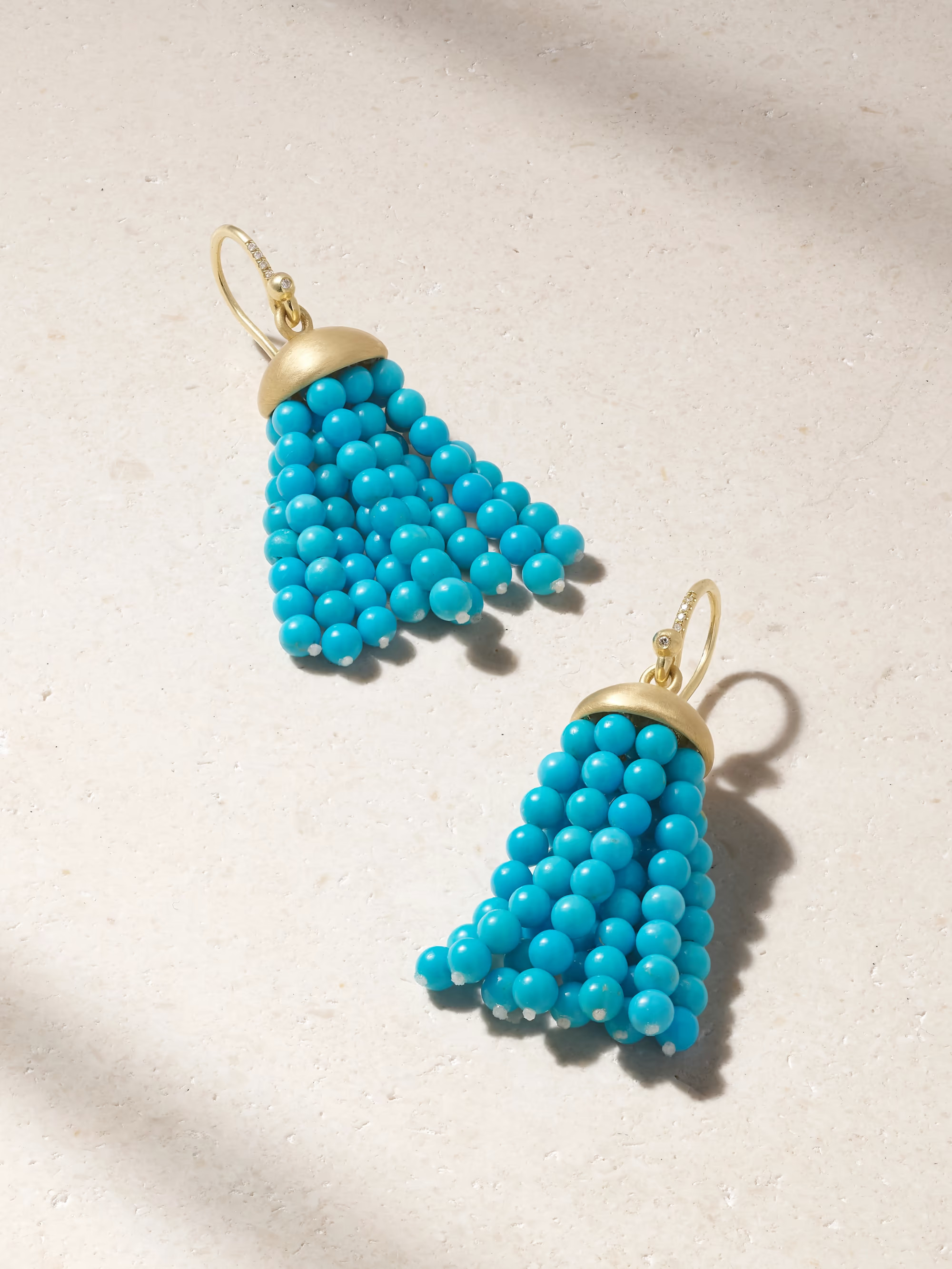 18-karat gold, turquoise and diamond earrings | NET-A-PORTER APAC