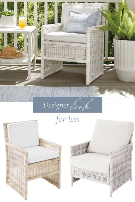 Designer look for less, outdoor furniture, patio furniture, outdoor chair, serena and Lily dupe 

#LTKhome