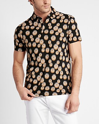 Abstract Circle Jersey Polo | Express