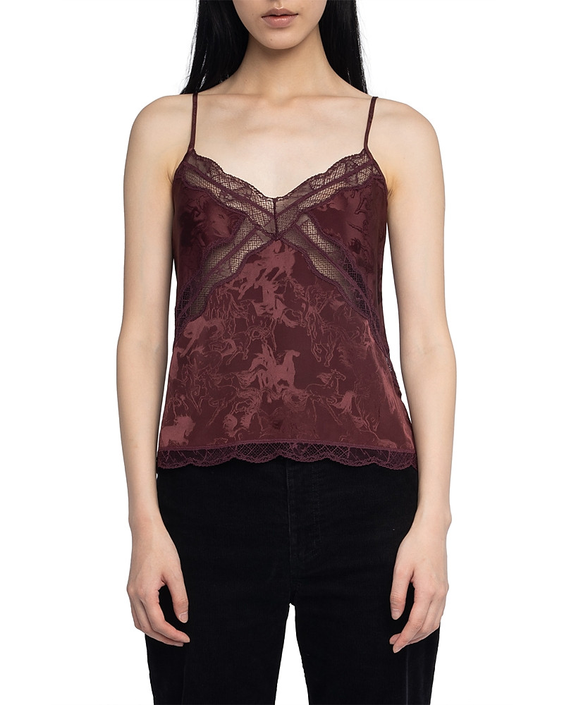 Zadig & Voltaire Cishi Jacquard Horses Silk Camisole | Bloomingdale's (US)