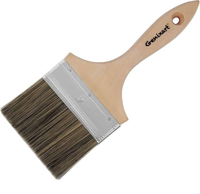 Double Thick Chip Paint Brush - Wood Stain Brushes for Painting Walls and Fence Staining - Wooden... | Amazon (US)