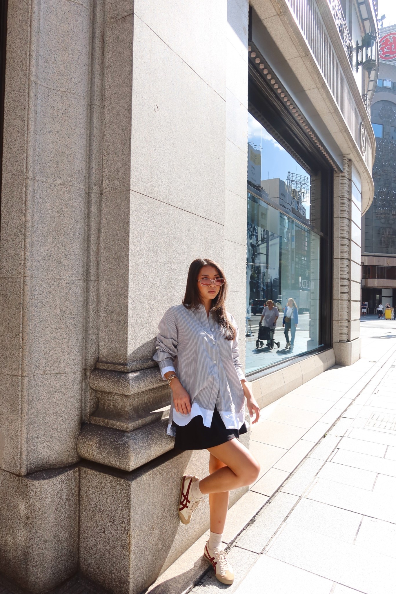 Japan outfit, fall style, streetwear, street style, fall outfit, button down, pleated mini skirt, tiger sneakers 

#LTKSeasonal #LTKStyleTip #LTKFindsUnder100