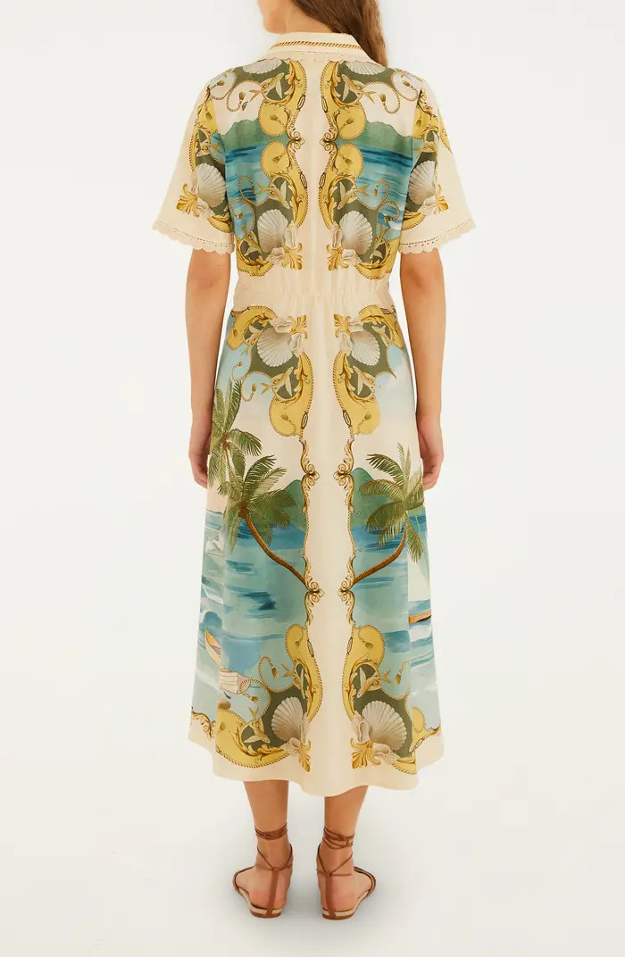 Royal Sea Tie Waist Midi Dress | Nordstrom