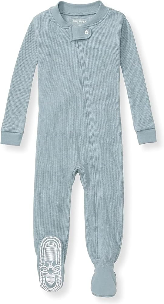 Burt's Bees Baby unisex-baby Honeysoft Sleeper Pajamas, Zip Front Non-Slip Footed Footie PJs, Org... | Amazon (US)