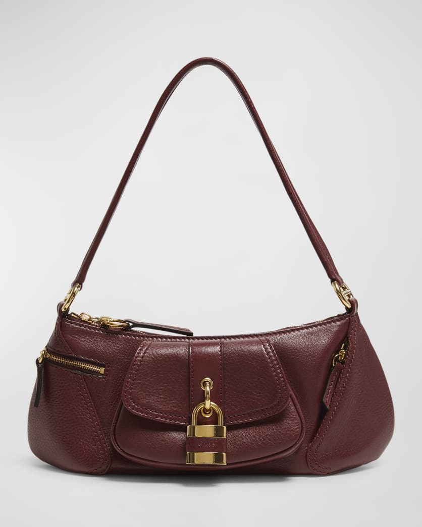 Chloe The 99 Shoulder Bag in Shiny Grained Calfskin | Neiman Marcus