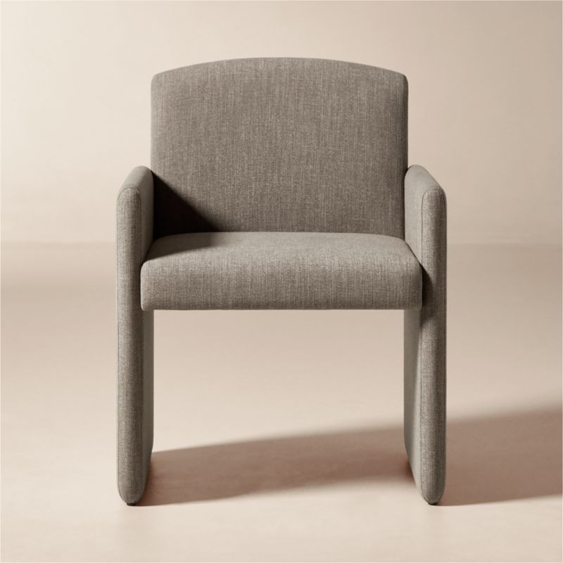 Justine Brown Upholstered Dining Armchair | CB2 | CB2