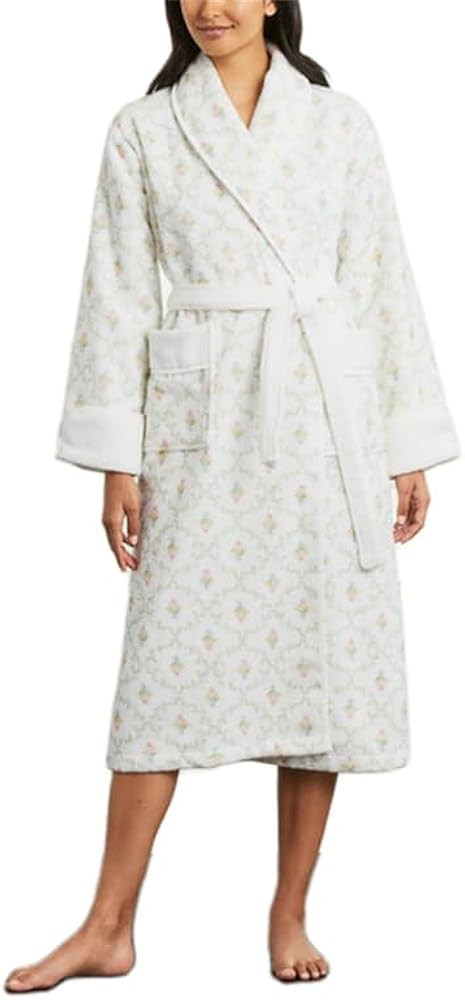 Yuemengxuan Women Y2k Fruit Robe Fleece Shawl Collar Bathrobe with Belt Cozy Spa Long Robe Open f... | Amazon (US)