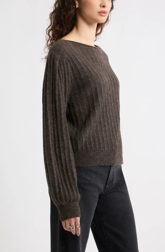 Alpaca & Wool Blend Rib Sweater | Nordstrom