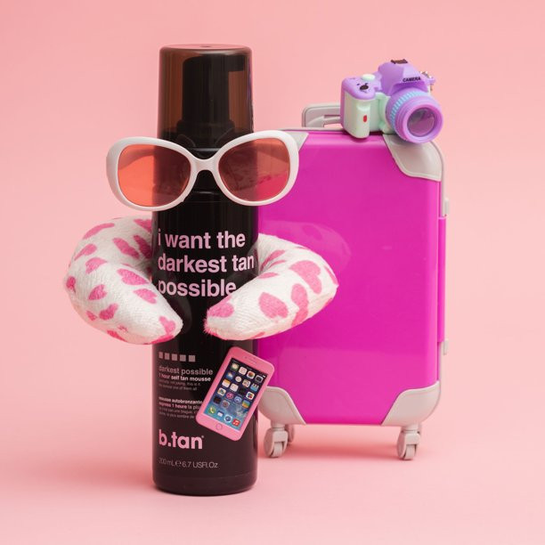 B.Tan I Want the Darkest Tan Possible, Dark 1 Hour Self Tan Sunless Tanning Mousse 6.7 oz | Walmart (US)