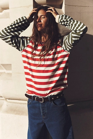Sawyer Stripe Tee | Free People (Global - UK&FR Excluded)