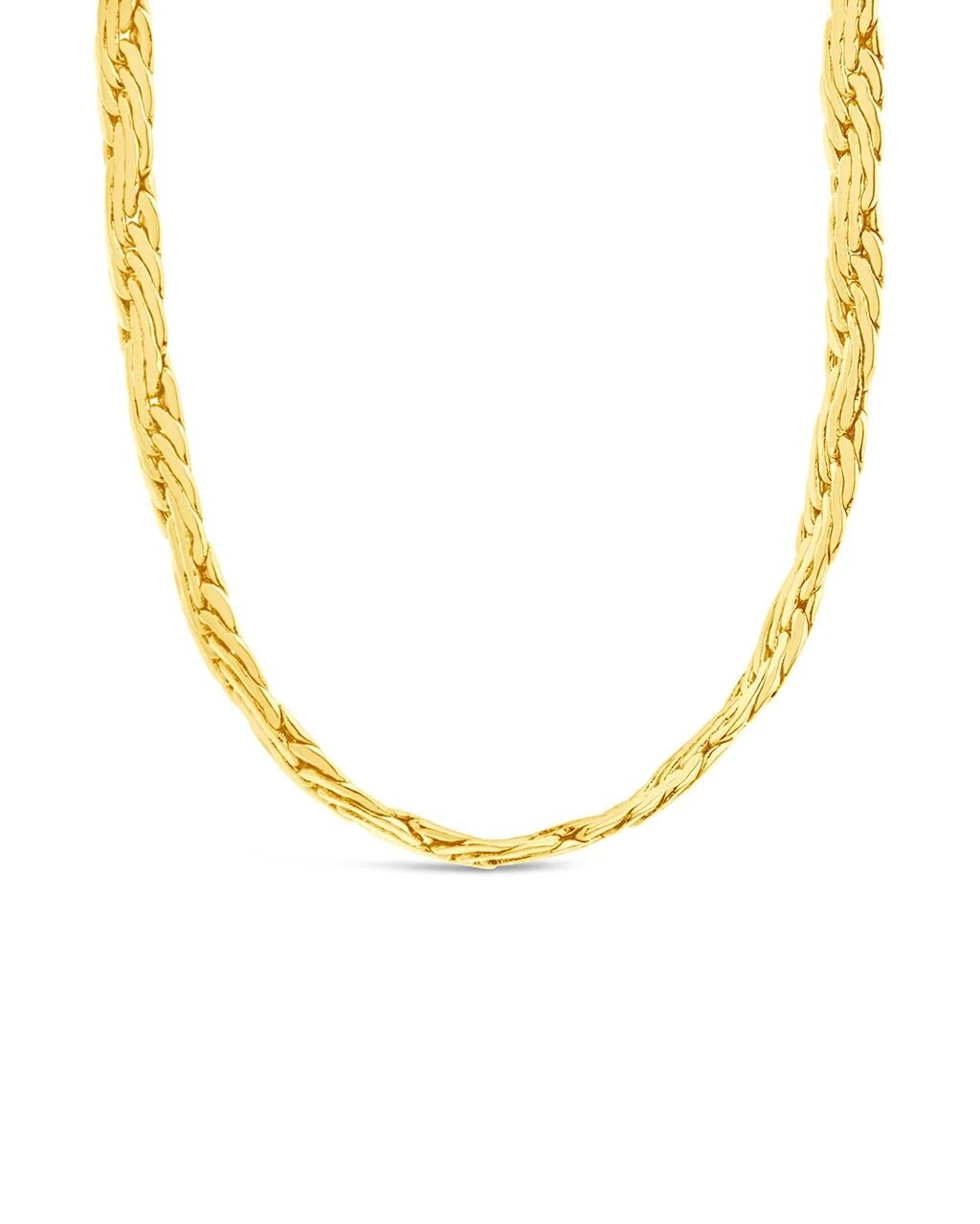 Men's Jewelry | Flat Wheat Chain Link Necklace | Sterling Forever