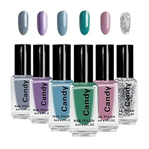 Tophany 6 Bottles Nail Polish Set, Quick Dry Long Lasting and Not Easy to Peel Off Nail Polish Na... | Amazon (US)