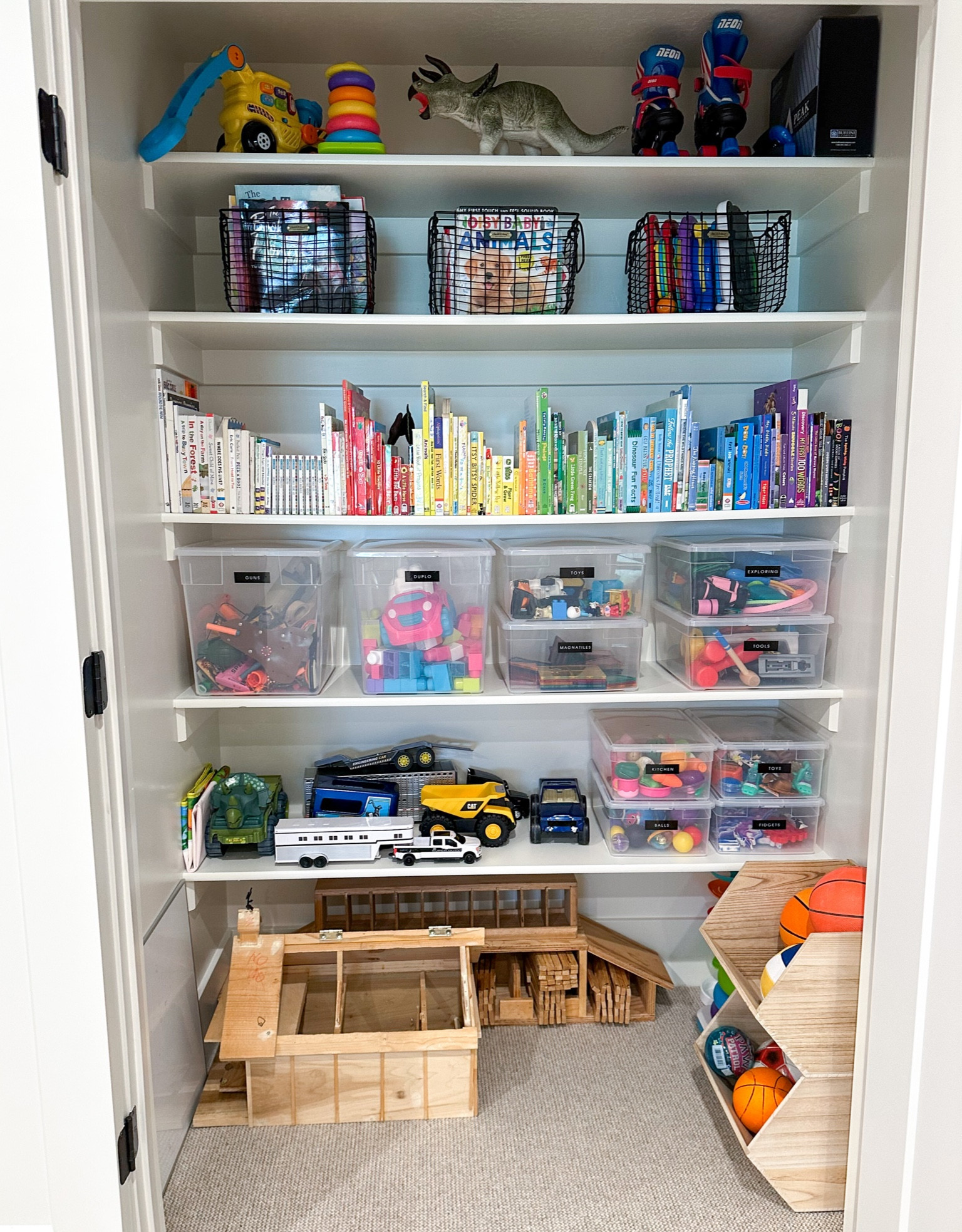 We loved how this playroom closet turned out! Here is what we used! ✨ 