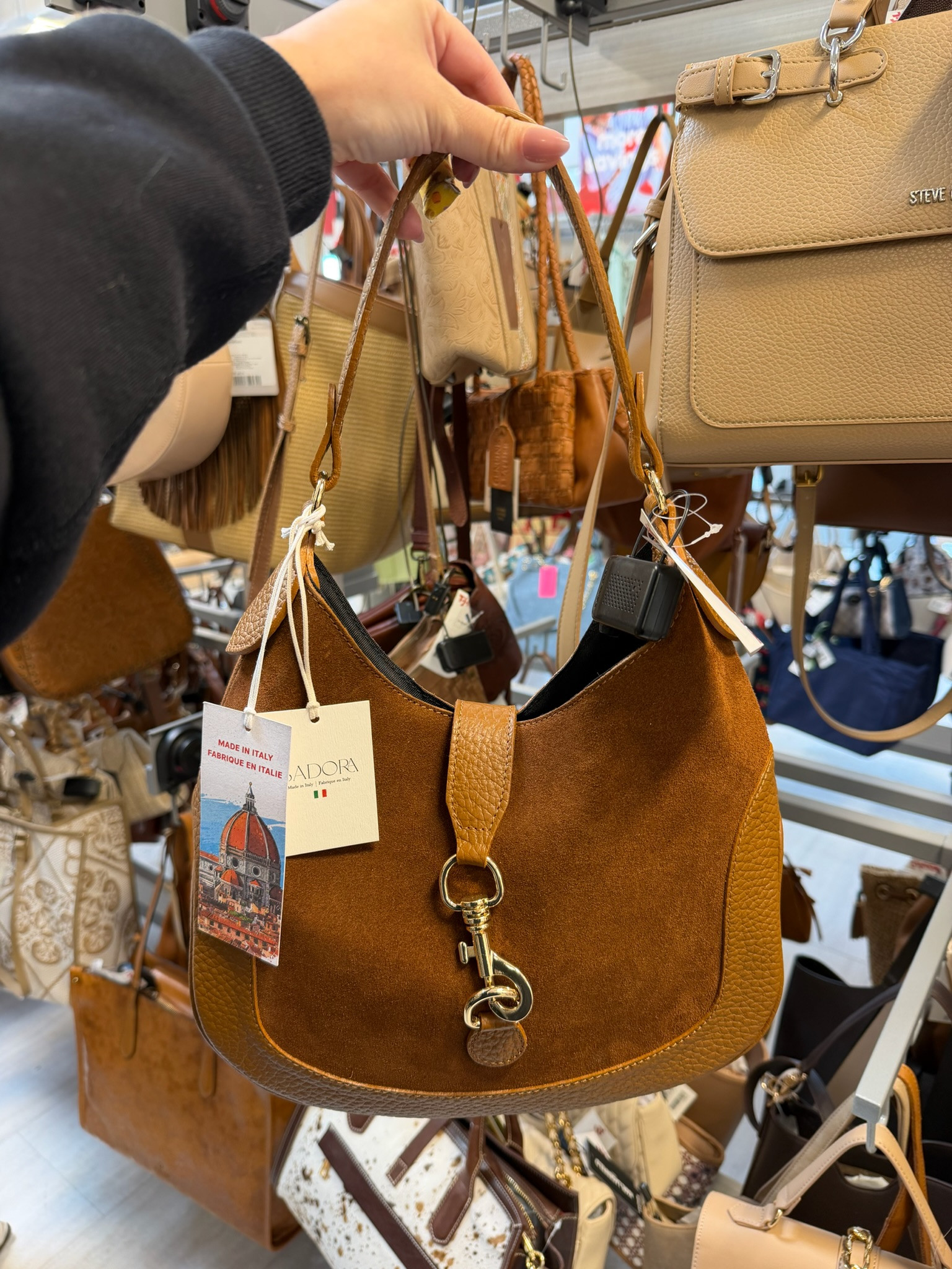 This suede hobo bag just went online at TJ Maxx and it looks so much more expensive than it is!! Reminds me of a certain designer bag 👀
spring outfits 2026, country concert outfits, date night outfits, spring dresses, vacation outfits beach, business casual workwear, work outfits, plus size fashion, travel outfits, resort wear 2026, shoulder bag, everyday bag, neutral accessories 

 #LTKootd #LTKWorkwear