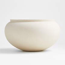 Jimena Natural Ceramic Centerpiece Bowl | Crate & Barrel | Crate & Barrel