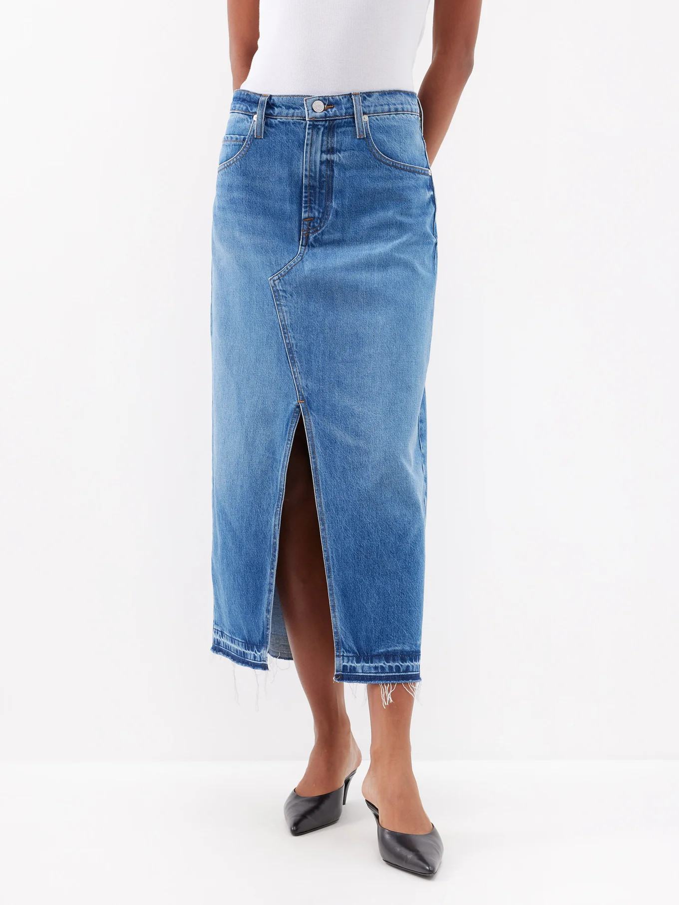 The Midaxi denim skirt | Matches (US)