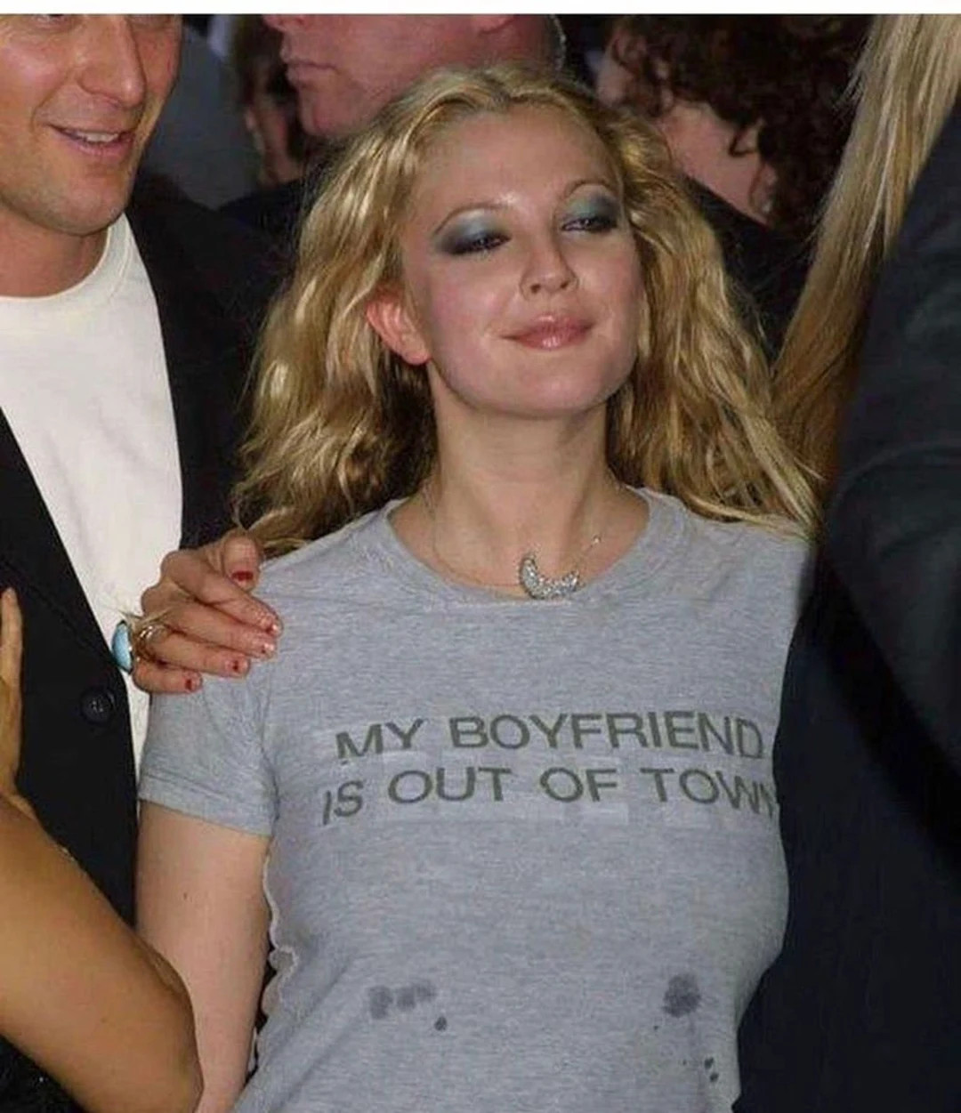 My Boyfriend Is Out Of Town - Drew Barrymore Unisex Meme Baby Tshirt Y2K Mcbling 00s style | Etsy (US)