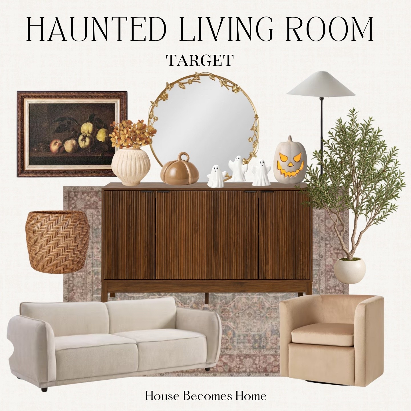 Target haunted living room! 👻

target haunted living room, target halloween living room, target halloween decor, target halloween home decor, target fall decor, target home decor, target halloween collection, threshold halloween decor, hearth and hand halloween, haunted living room, haunted living room design, haunted home decor, halloween living room decor, halloween decorating ideas, spooky living room, spooky home decor, elevated halloween decor, sophisticated halloween decor, elegant halloween decor, vintage halloween decor, antique inspired halloween, haunted heirloom decor, haunted house aesthetic, haunted mansion style, gothic home decor, gothic living room, moody living room, moody halloween decor, dark academia decor, old world decor, victorian halloween decor, traditional halloween decor, timeless halloween decor, collected home decor, vintage inspired decor, antique inspired decor, dark wood furniture, velvet accent chair, vintage rug, Persian style rug, moody wall art, vintage portrait art, antique frames, ornate mirror, gold mirror, aged brass decor, brass candlesticks, black taper candles, candelabra, candle holders, lanterns, dark floral stems, burgundy stems, faux branches, black branches, decorative pumpkins, velvet pumpkins, black pumpkins, skull decor, raven decor, crow decor, bat decor, spider decor, ghost decor, decorative books, vintage books, apothecary decor, decorative boxes, urn vase, stone vase, dark florals, black lace, velvet ribbon, throw pillows, plaid pillows, velvet pillows, fall throw blanket, coffee table decor, console table decor, mantel decor, fireplace decor, shelf styling, halloween mantel, spooky season decor, moody fall decor, Ralph Lauren inspired decor, English country decor, designer inspired halloween, designer look for less

#LTKHome #LTKSeasonal #LTKOver40